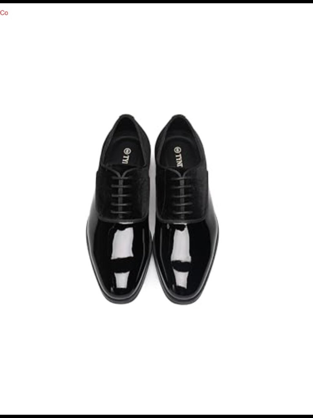 Mens Oxford Faux Patent Leather Lace-up Tuxedo Dress Shoes Formal - Picture 5 of 6
